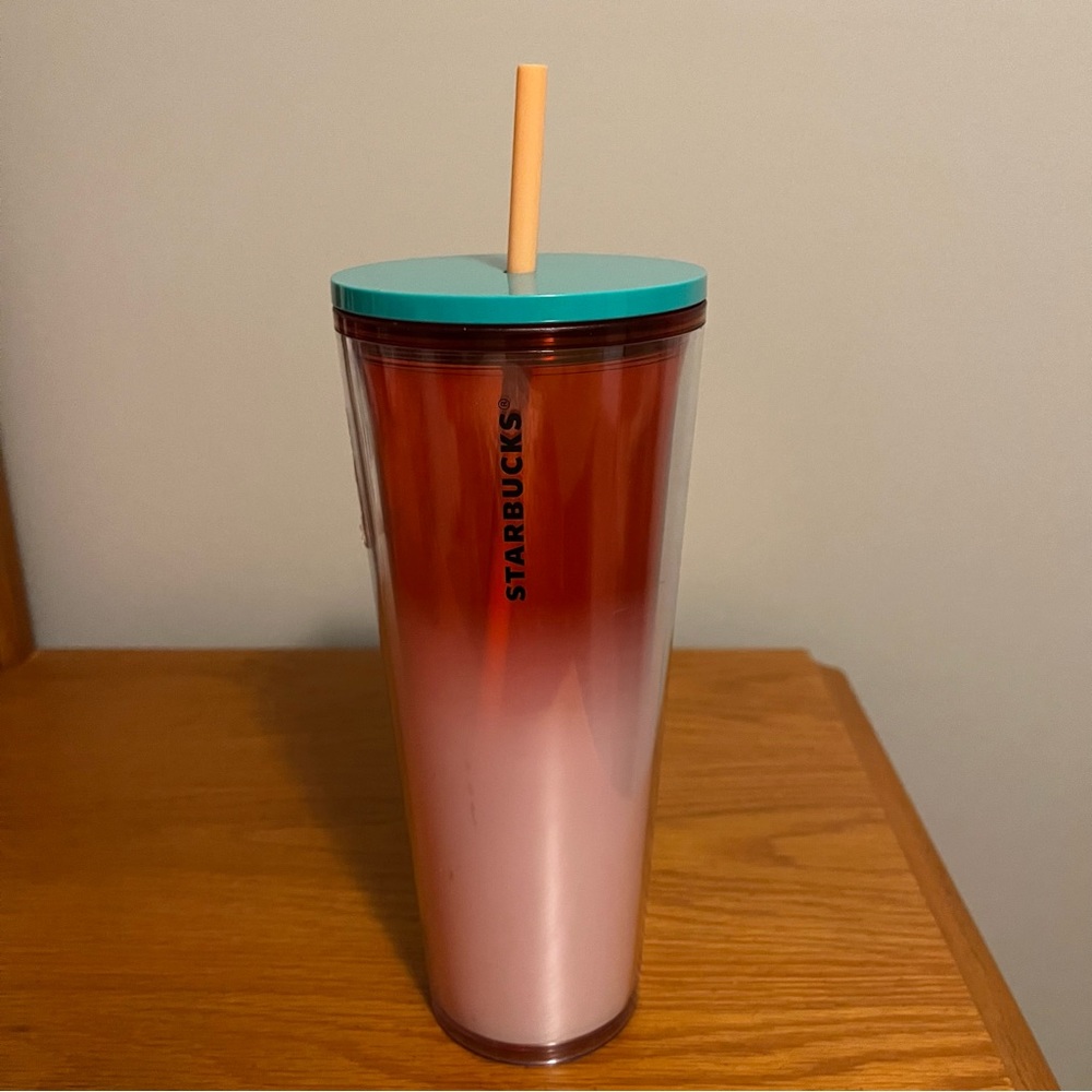 Starbucks Red and White Summer 2020 Tumbler NWT 24 Oz